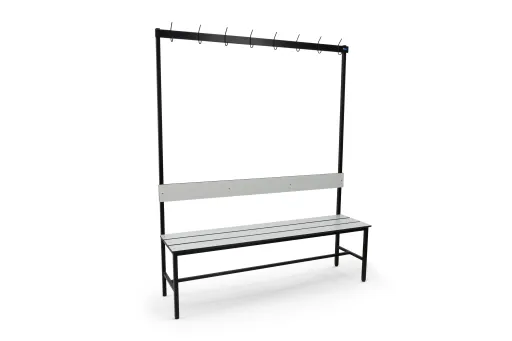 Banco Vestiário Fenólico 1500x370x1800mm com Cabide RIVA
