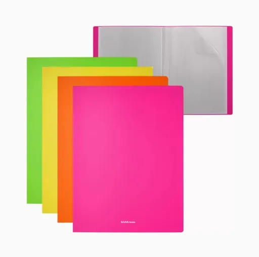 Portfólio PP Neon ErichKrause 20 Bolsas Cores Sortidas