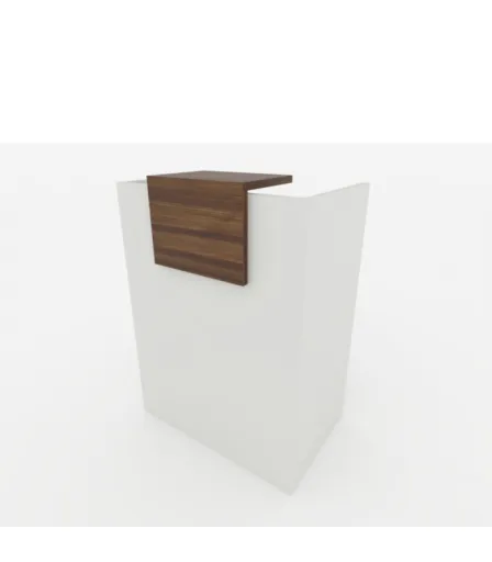 Balcão Melamina Taif Branco com Alçado 800x500x1000 mm