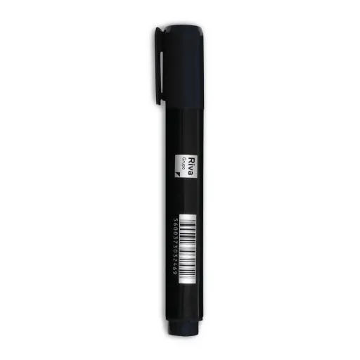 Marcador Permanente RIVA Preto – 1 Unidade