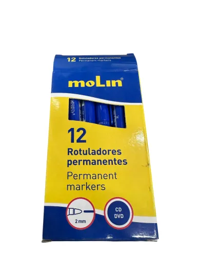Marcador Permanente CD - DVD 2mm Azul Molin