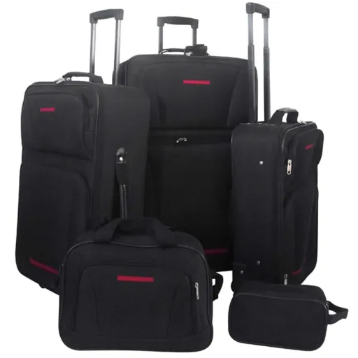 Conjunto Malas de Viagem   Preto (5 pcs)