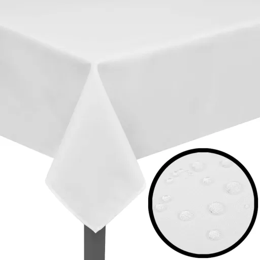 Toalhas de Mesa   100 x 100 cm Branco  (5 pcs)