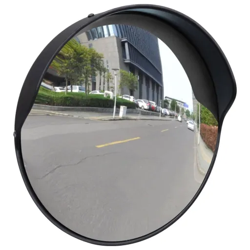 Espelho de Trânsito p/ Exterior Convex 30cm Plástico Preto