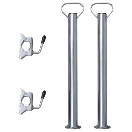 2 Tubos de Suporte com 2 Grampos de Separação p/ 48 mm Roda Jóquei