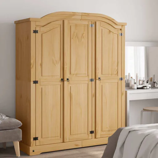 Roupeiro Corona Range Pinho Mexicano com 3 Portas