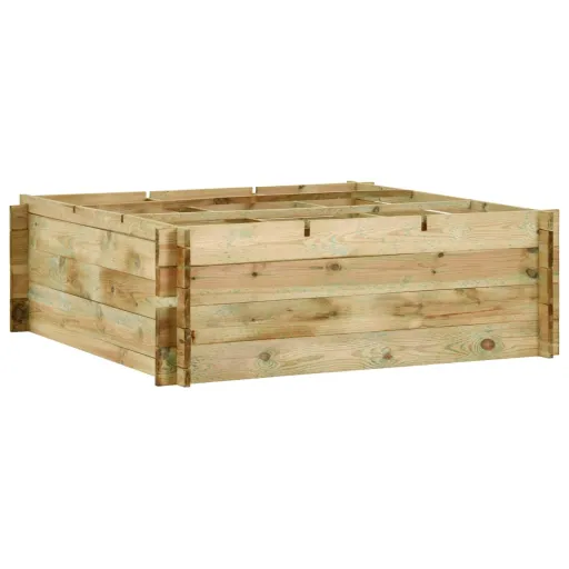 Canteiro Elevado Jardim 120x120x40 cm Pinho Impregnado