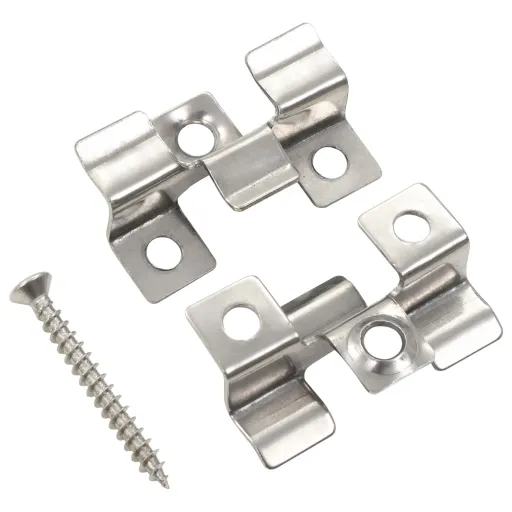 Clipes de Pavimento   c/ 200 Parafusos de Aço Inoxidável  (100 pcs)
