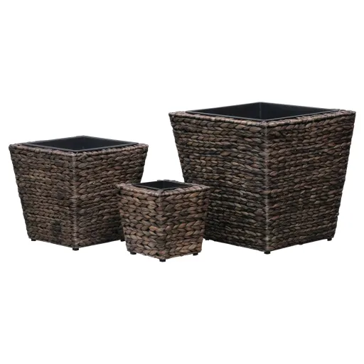 Vasos/Floreiras   Jacinto de Água Castanho (3 pcs)