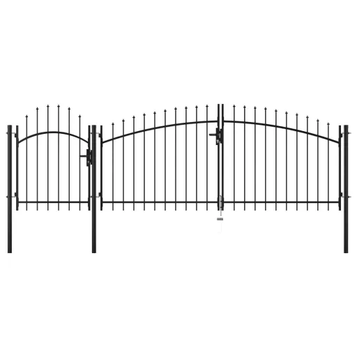 Portão de Jardim 1,5x4 m Aço Preto