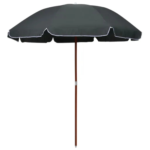 Guarda-Sol de Jardim com Poste de Aço 240 cm Antracite