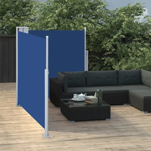 Toldo Lateral Retrátil 100x600 cm Azul