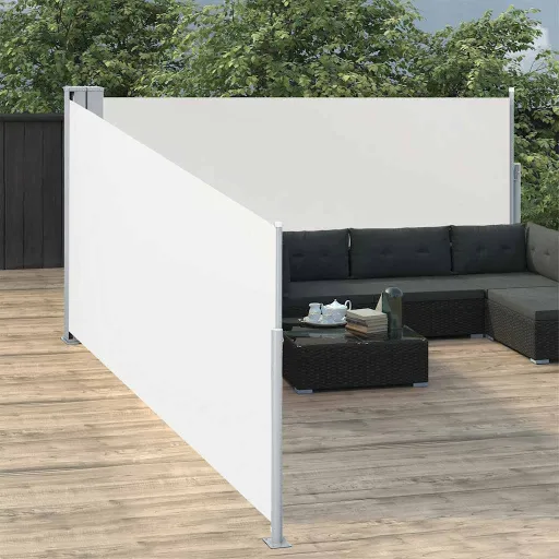 Toldo Lateral Retrátil 100x1000 cm Creme