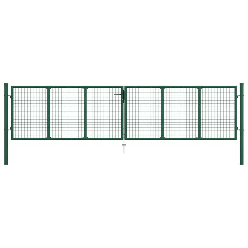 Portão de Jardim em Tela de Aço 400x75 cm Verde