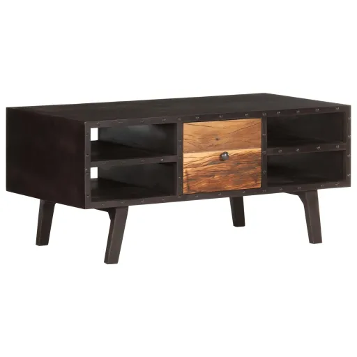 Mesa de Centro 100x50x45 cm Madeira Recuperada Maciça