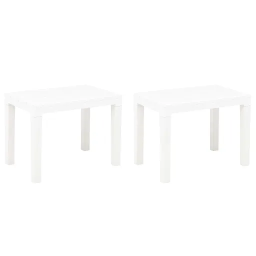 Bancos de Jardim   Plástico Branco (2 pcs)