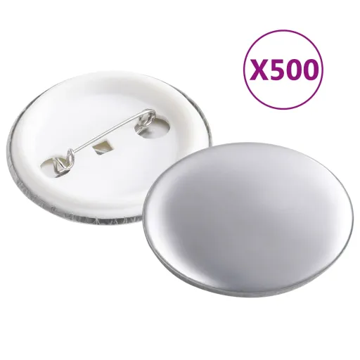 Conjunto de 500 Pins/Crachás com Alfinete 37 mm