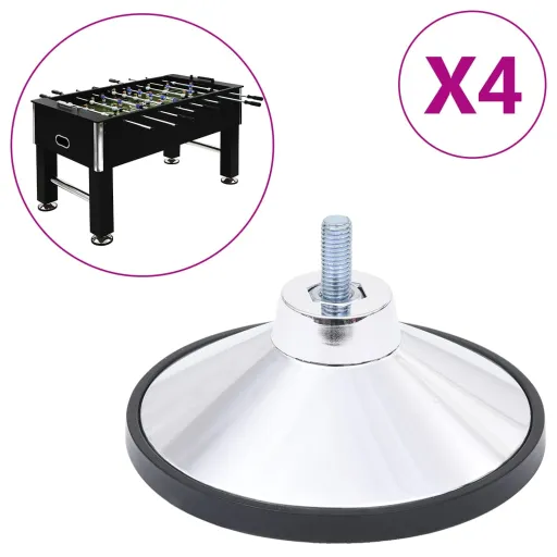 Pé de Suporte para Mesa de Matraquilhos   Cromado M10 (4 pcs)