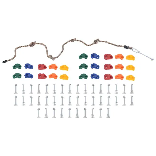 Pedras de Escalada com Corda   Multicolorido (25 pcs)