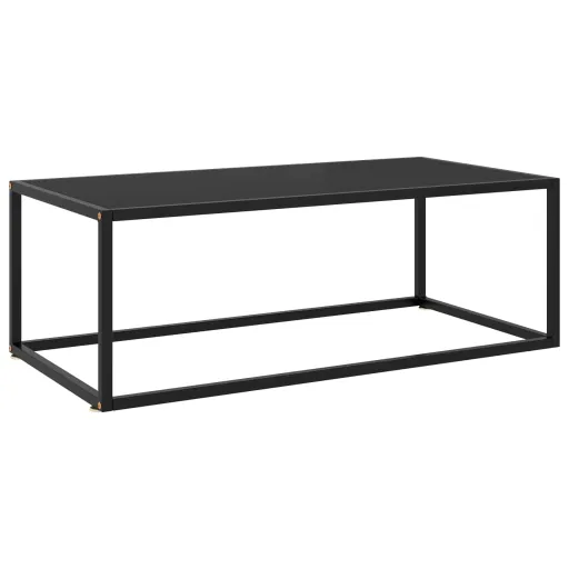 Mesa de Centro 100x50x35 cm Vidro Preto