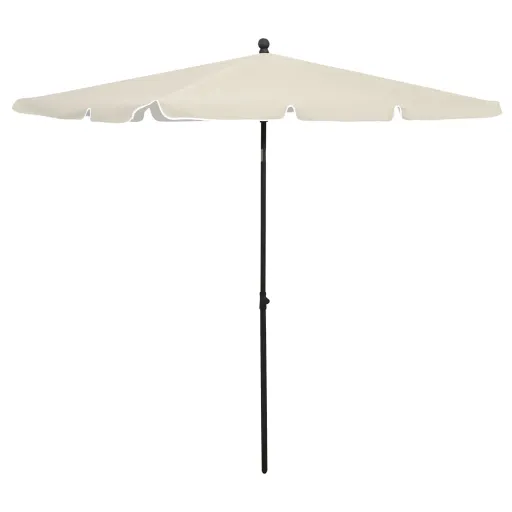 Guarda-Sol de Jardim com Mastro 210x140 cm Cor Areia