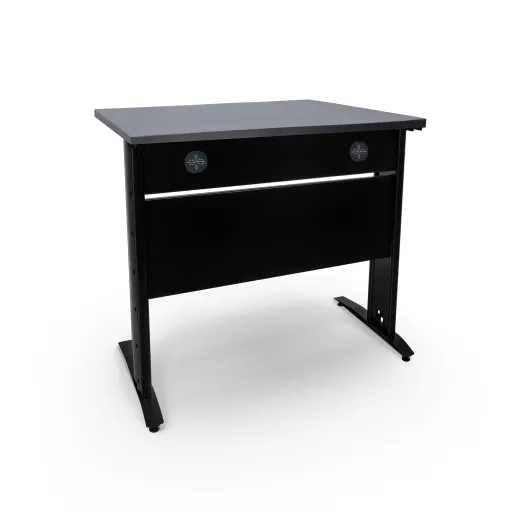 Secretária de Escritório 800x800x750mm Soho – Preta / Preta
