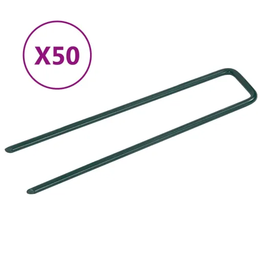Grampos para Relva Artificial em Forma de U   Ferro (50 pcs)