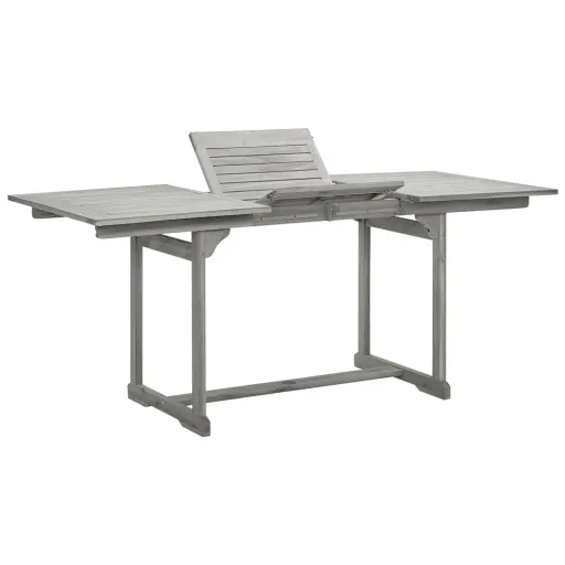 Mesa de Jantar p/ Jardim (120-170)X80x75 cm Acácia Maciça