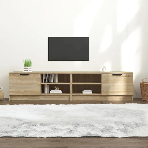 Armários TV   80x35x36,5cm Madeira Proc. Cor Carvalho Sonoma (2 pcs)