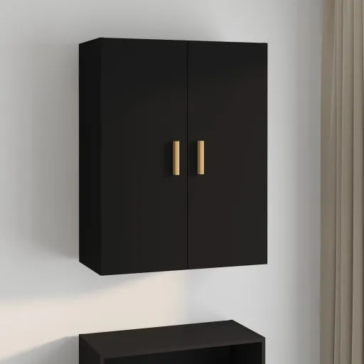 Armário de Parede Suspenso 69,5x34x90 cm Preto