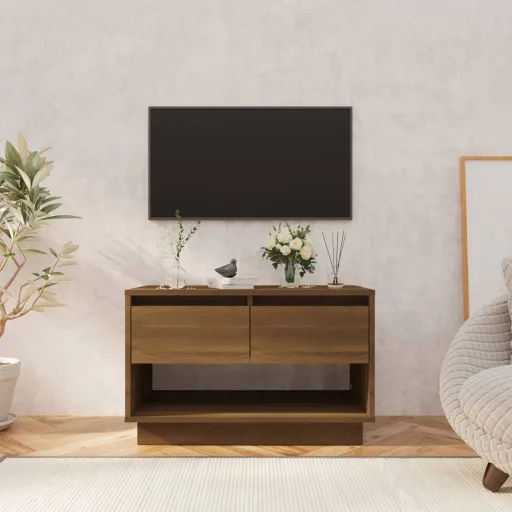 Móvel p/ TV 70x41x44 cm Derivados de Madeira Carvalho Castanho
