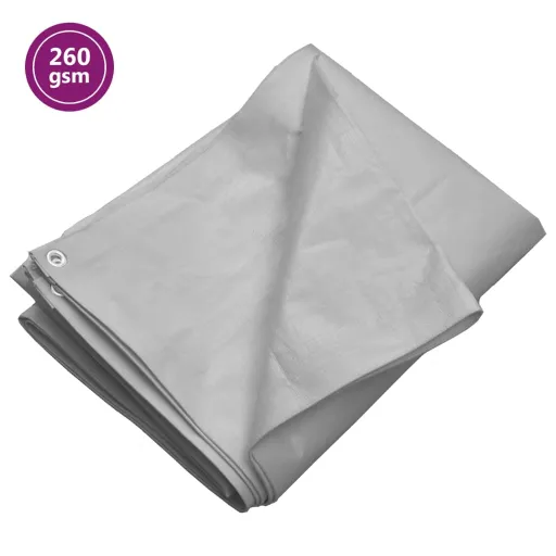 Lona 260 g/m² 4x5 m PEAD Cinzento