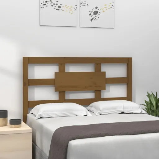 Cabeceira de Cama 80,5x4x100 cm Pinho Maciço Castanho Mel