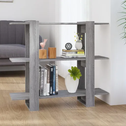 Estante/Divisória 100x30x87 cm Cor Sonoma Cinza