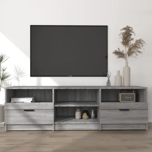 Móvel de TV 150x33,5x45 cm Derivados de Madeira Cinzento Sonoma