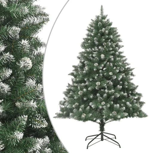 Árvore de Natal Artificial com Suporte 210 cm PVC