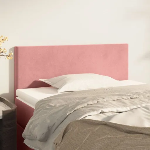 Cabeceira de Cama Veludo 90x5x78/88 cm Rosa