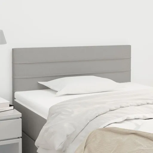 Cabeceira de Cama Tecido 80x5x78/88 cm Cinzento-Claro