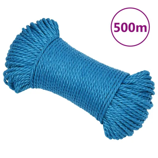 Corda de Trabalho 3 mm 500 m Polipropileno Azul