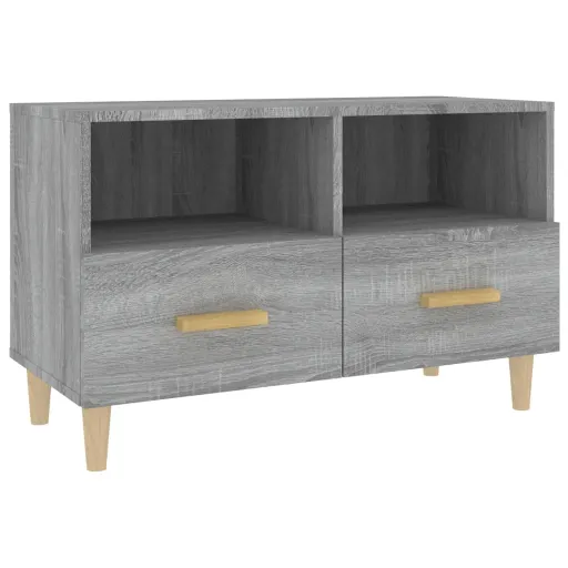 Móvel de TV 80x36x50 cm Derivados de Madeira Cinzento Sonoma