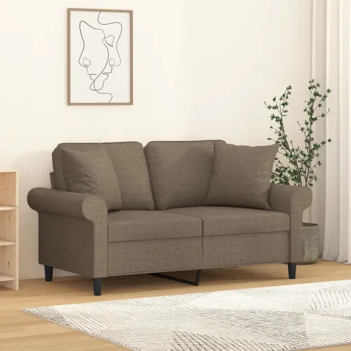 Almofadas Decorativas   40x40 cm Tecido Cinza-Acastanhado (2 pcs)