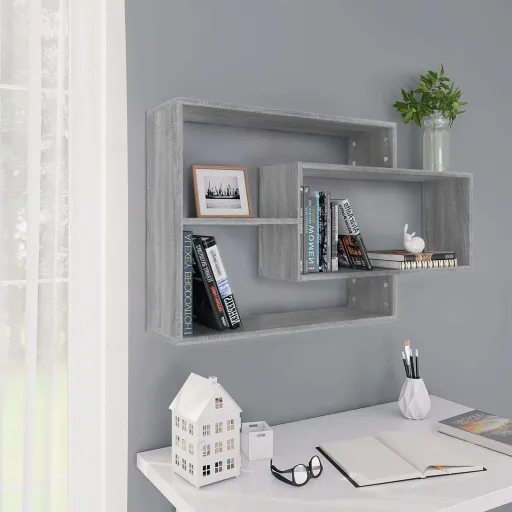 Estante 104x20x58,5 cm Derivados de Madeira Cinzento Sonoma