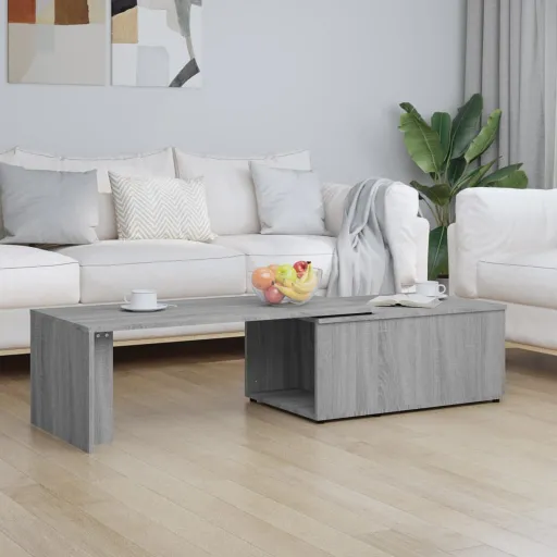 Mesa de Centro 150x50x35 cm Derivados de Madeira Cinza Sonoma