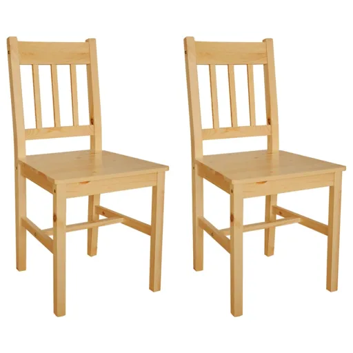 Cadeiras de Jantar   Madeira de Pinho (2 pcs)