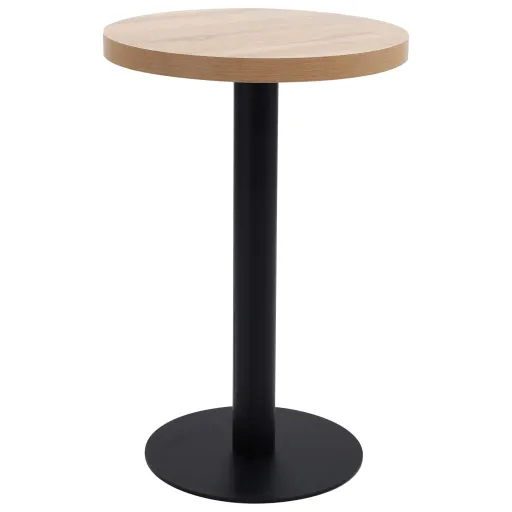 Mesa Bistrô 50 cm MDF Castanho-Claro