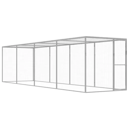 Jaula para Gatos 6x1,5x1,5 m Aço Galvanizado