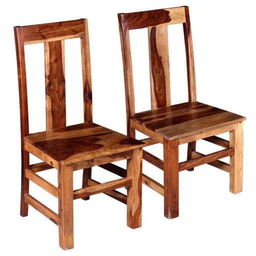 Cadeiras de Jantar   Madeira Acácia Maciça (2 pcs)