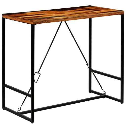 Mesa de Bar em Madeira Recuperada Maciça 120x60x106 cm