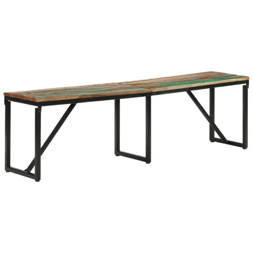 Banco 160x35x46 cm Madeira Recuperada Maciça