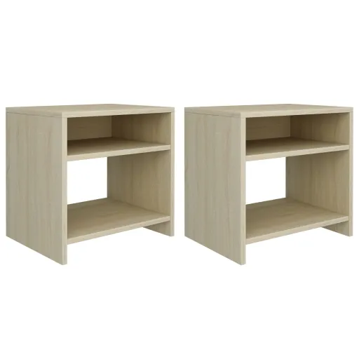 Mesas de Cabeceira   Derivados de Madeira Carvalho Sonoma (2 pcs)